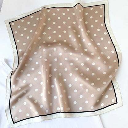 Mulberry Silk Polka Dot Peach Scarf